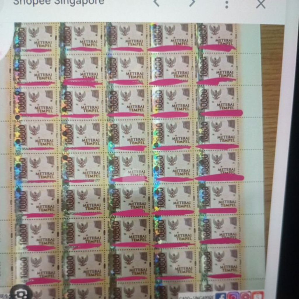 materai isi 50 materai 10000