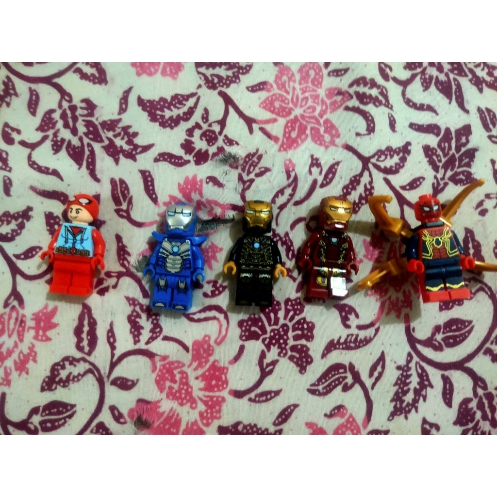 Lego Brick Iron Spider, Spiderman,Iron Man Mk 30,Mk41,Mk46