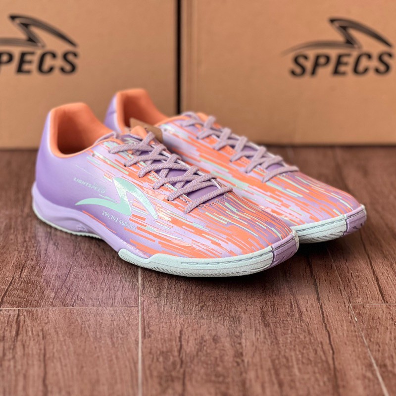sepatu futsal specs accelerator lightspeed reborn in meta crush | iluminate pack pearlized white