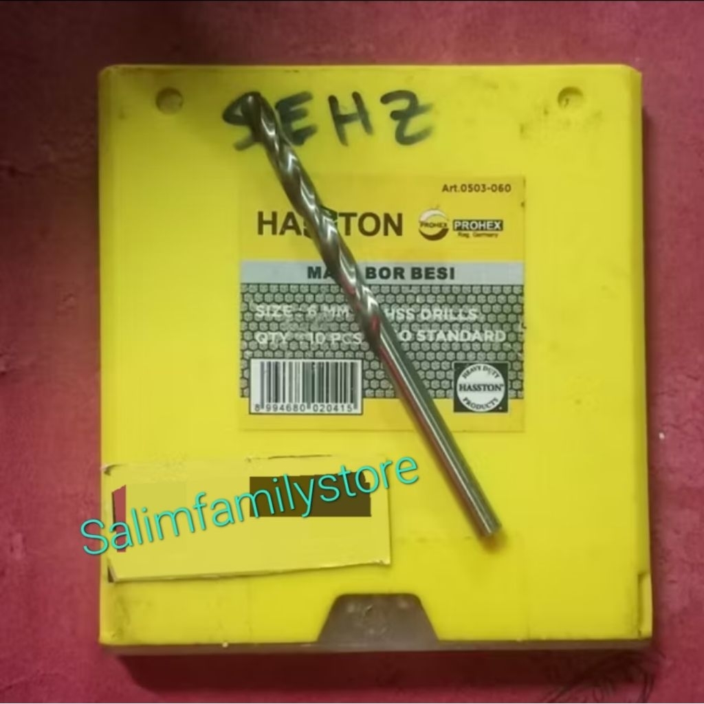Mata Bor Besi 6mm HSS Drills Hasston