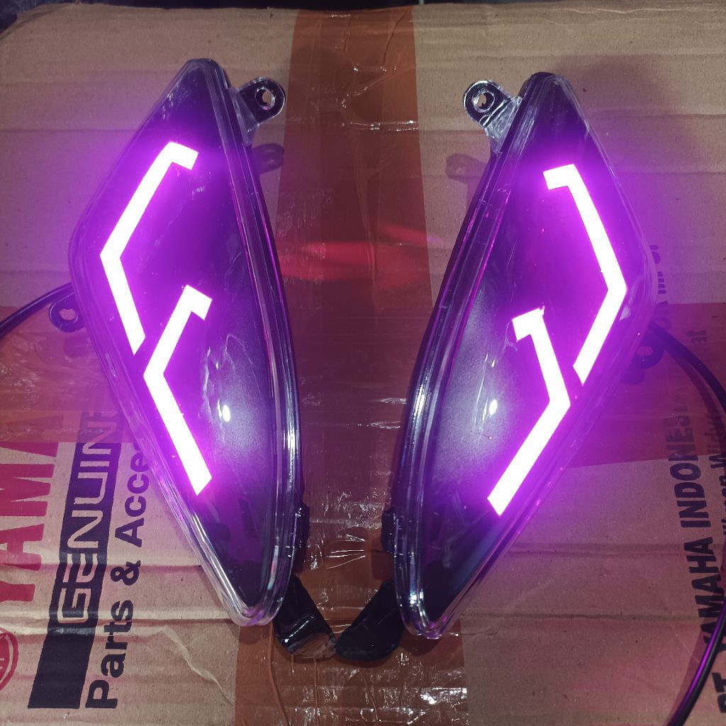 LAMPU SEIN DEPAN COSTUM LAZY UNGU YAMAHA MIO SPORTY MIO OLD