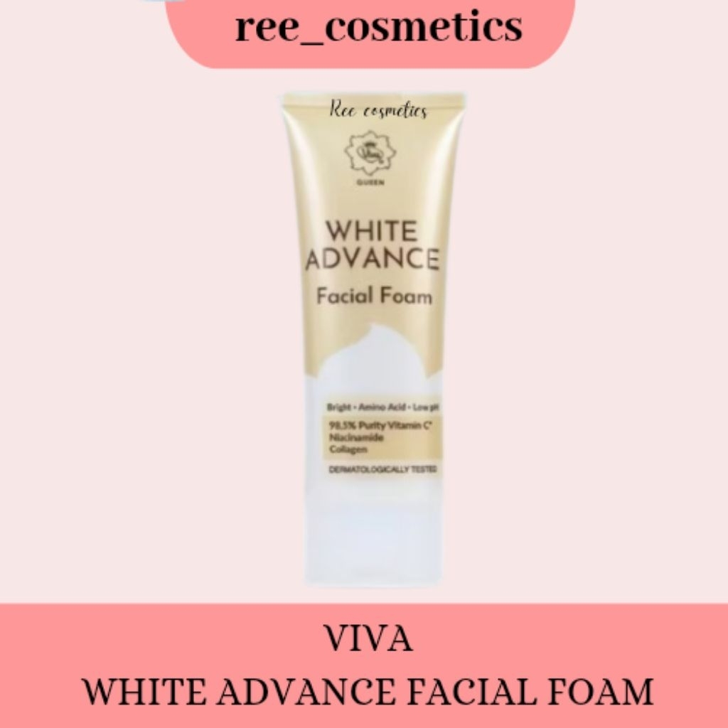 VIVA QUEEN White Advance Facial Foam Pembersih Wajah Sabun Wajah Viva