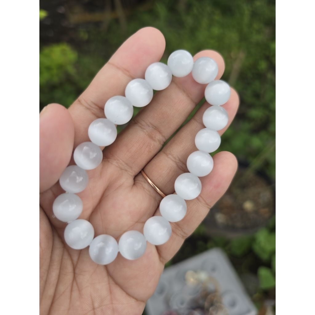 Gelang batu Alam Selenite