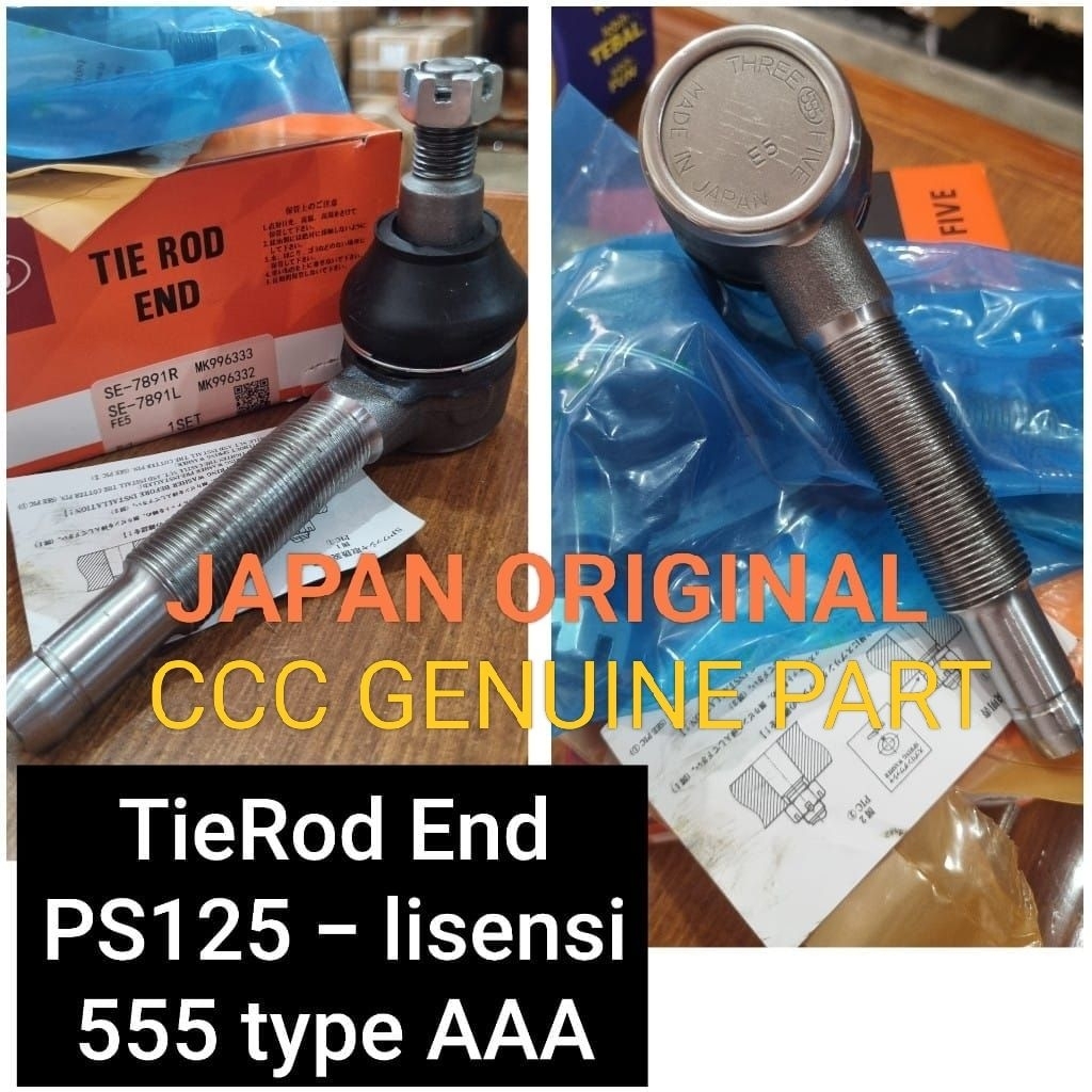 TIE ROD END MITSUBISHI PS125 CANTER TURBO 555 JAPAN ASLI BERGARANSI