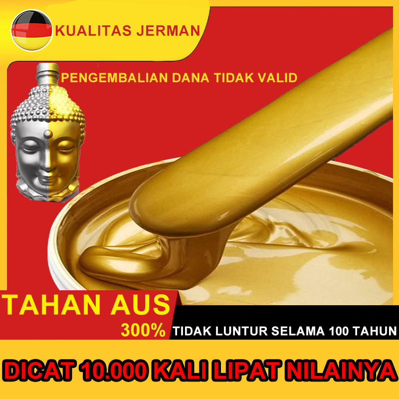 99.99%Tekstur emas murni Cat Emas Gold FREE Kuas Emas Cat daun emas Cat Emas cat emas gold Cat gold 