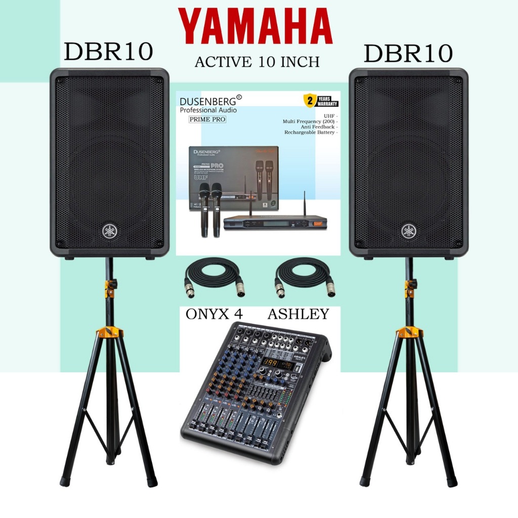 Paket Sound System indoor Speaker Aktif 10 Inch Yamaha DBR10