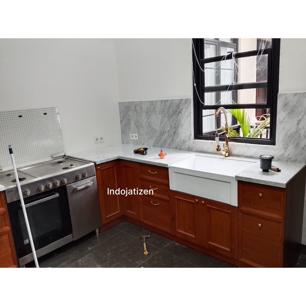 kichen set meja dapur kayu jati