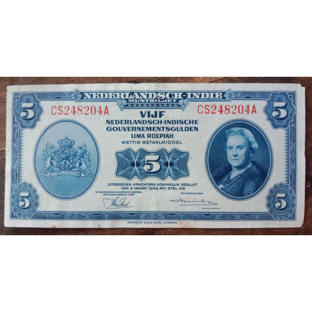 UANGKUNO 5 NICA  THN 1943