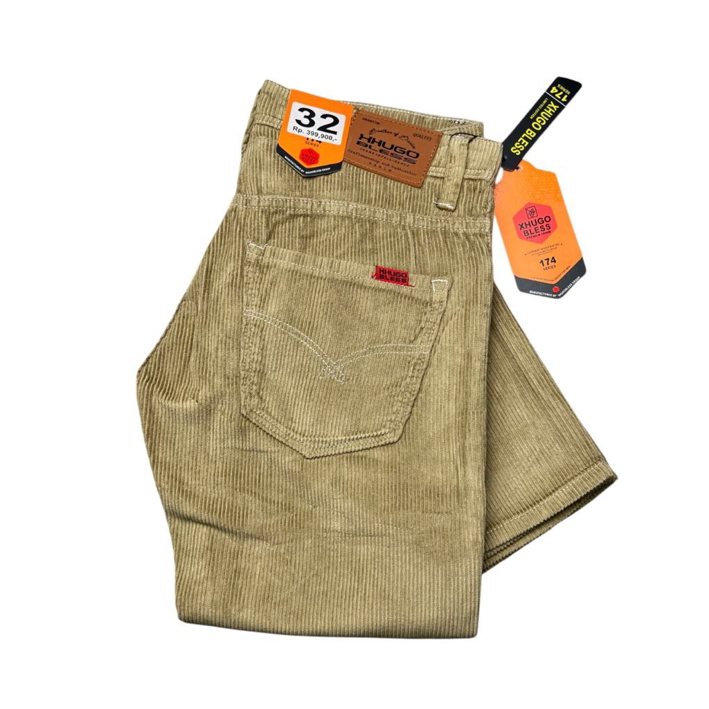 CELANA CORDUROY PRIA XHUGO BLESS LEGULER FIT DENIM DISTRO