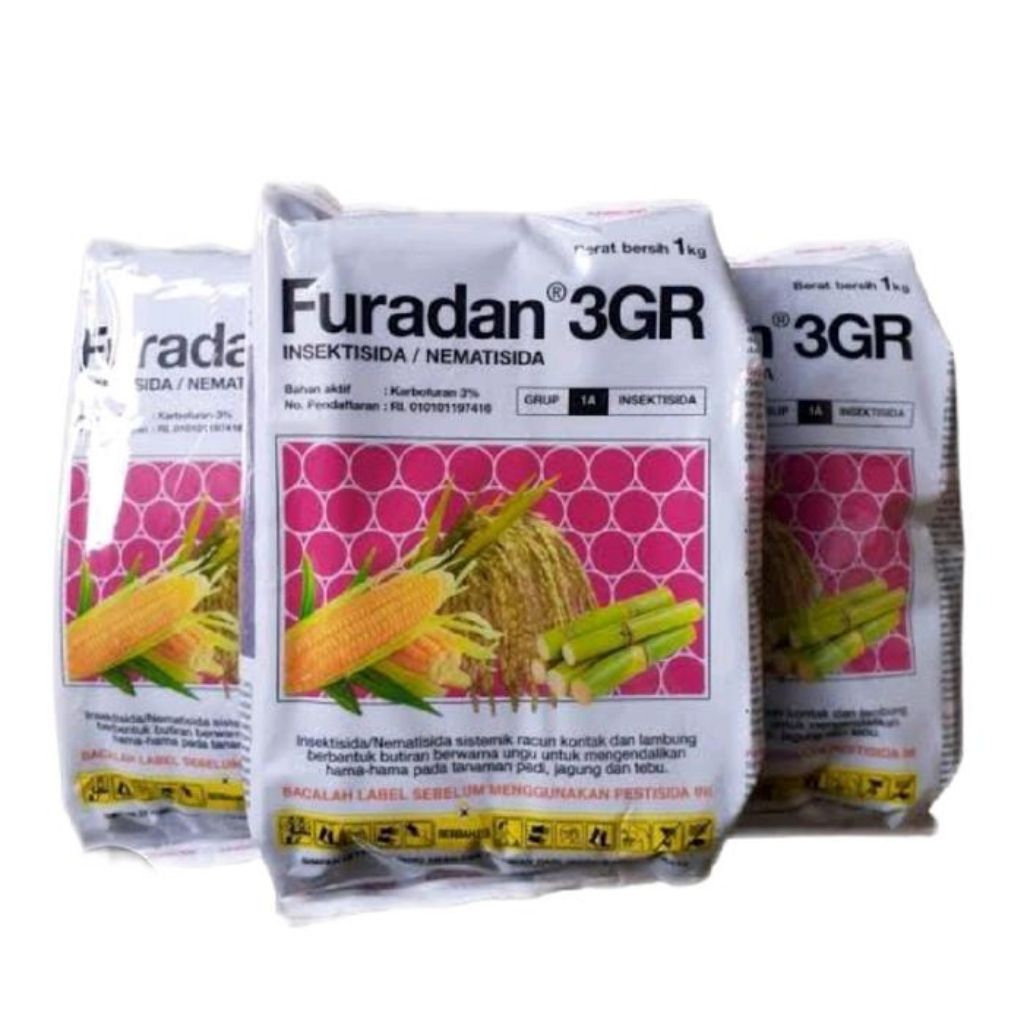 Furadan 3GR 1Kg Insektisida Nematisida  1Kg Puradan Hama Kemasan Asli