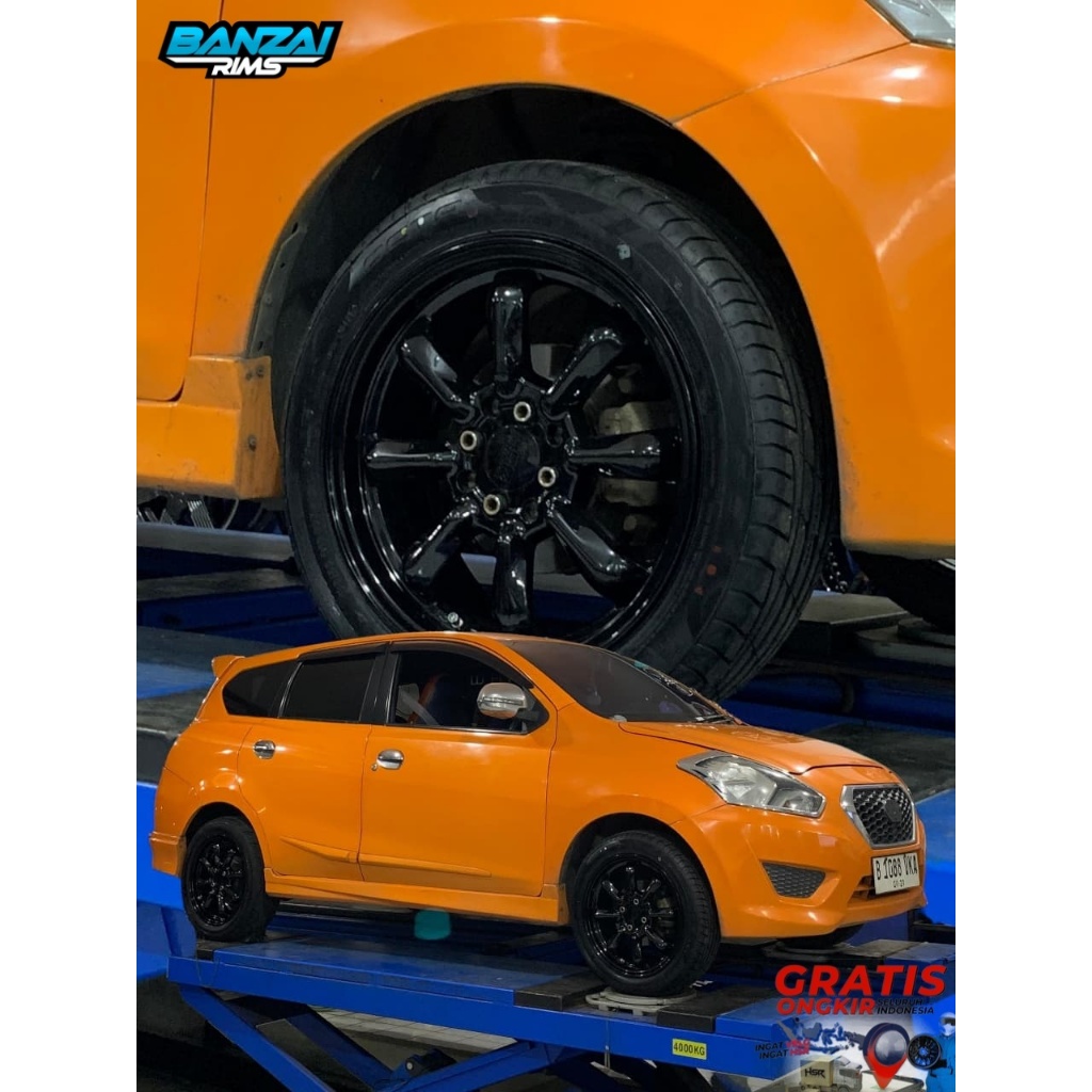 PAKET PROMO VELG DAN BAN MOBIL DATSUN GO HSR MOROTAI RING 16 PLUH BAN FORCEUM OCTA