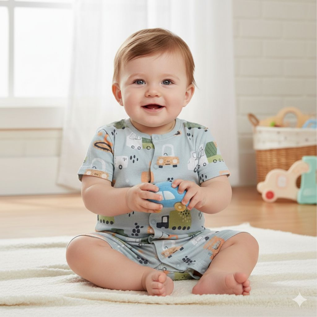 (Preloved) Jumpsuit baby cars