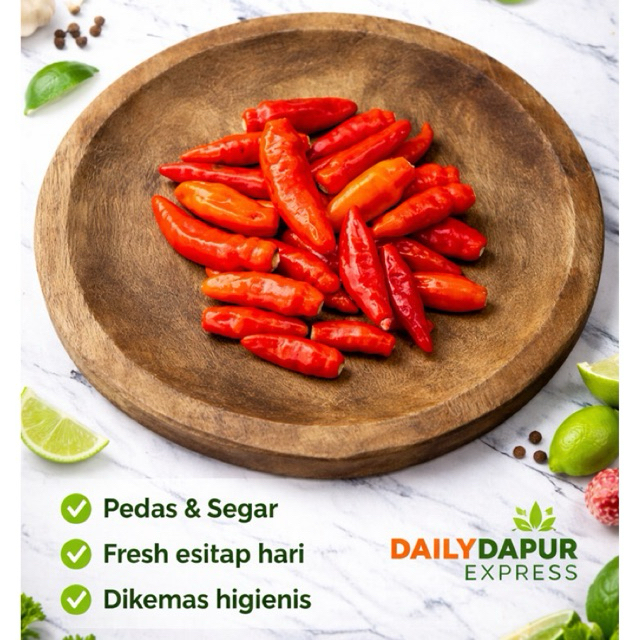 Cabai Rawit Merah 100gr - DailyDapur Express - Bekasi