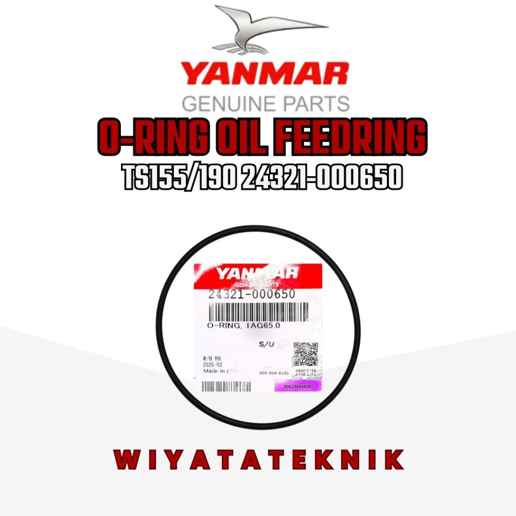 TS155/TS190 ORING OIL FEED RING 24321-000650 ASLI YANMAR