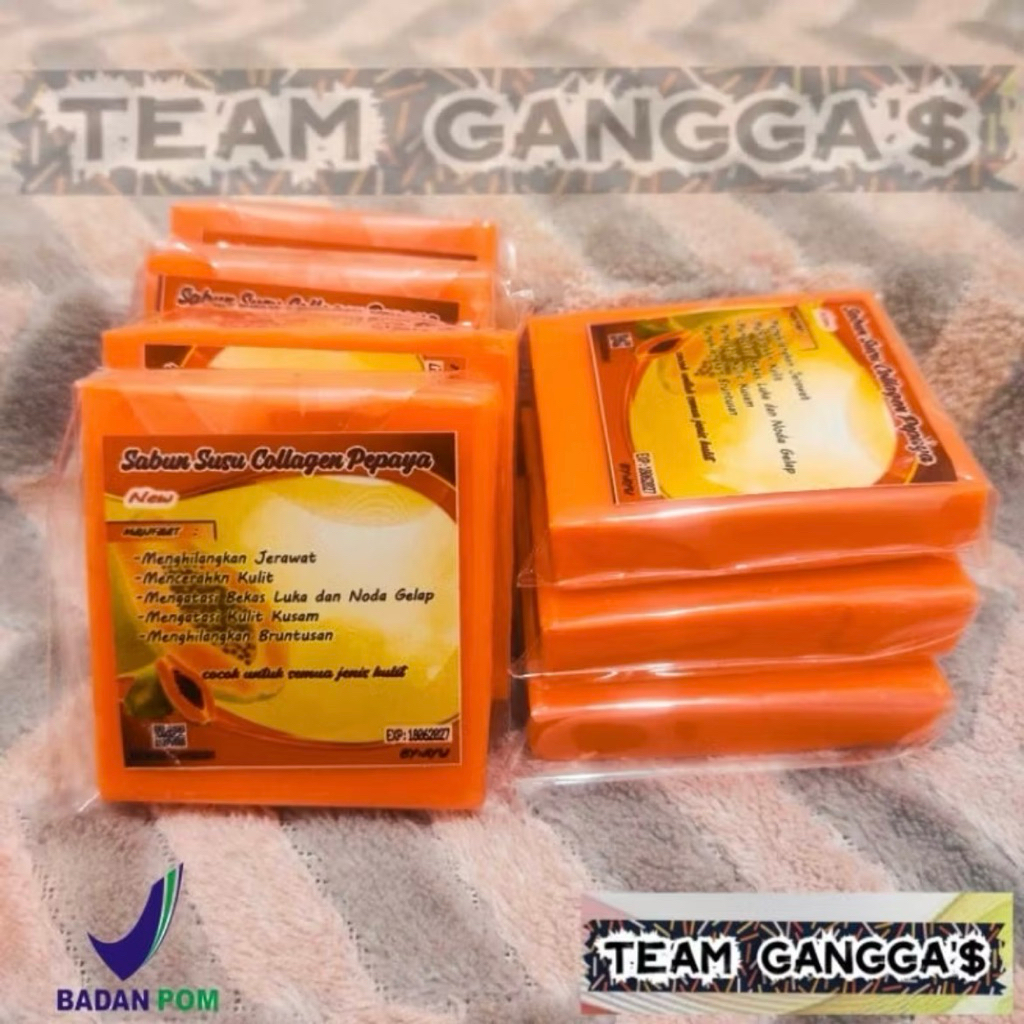 12PCS SABUN PEPAYA | SABUN SUSU COLLAGEN PEPAYA BY AYU