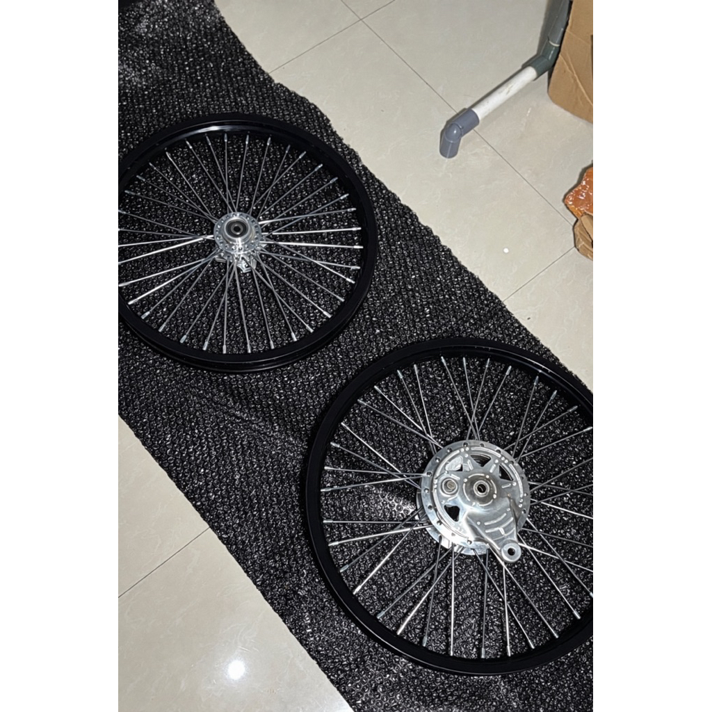 PAKET VELG AG STYLE F1ZR VELG VROSSI RING 17&18 SET TROMOL TRUSTY CNC DEPAN TROMOL COAK CHROME ORGIN