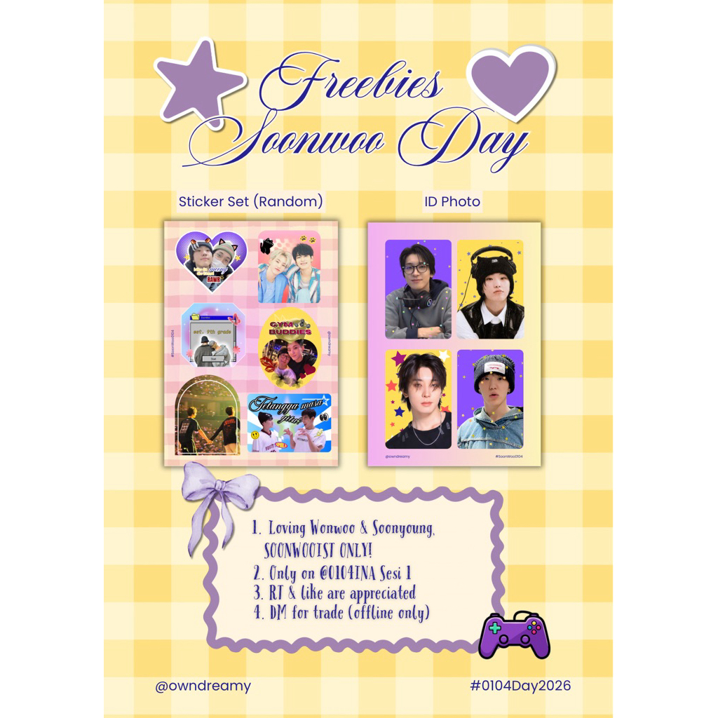 SOONWOO DAY FREEBIES