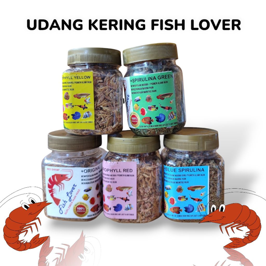 UDANG KERING TOPLES carophyll Red, Yellow, Blue