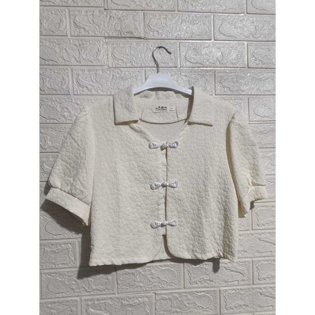 PL BLOUSE WANITA / KEMEJA CROP