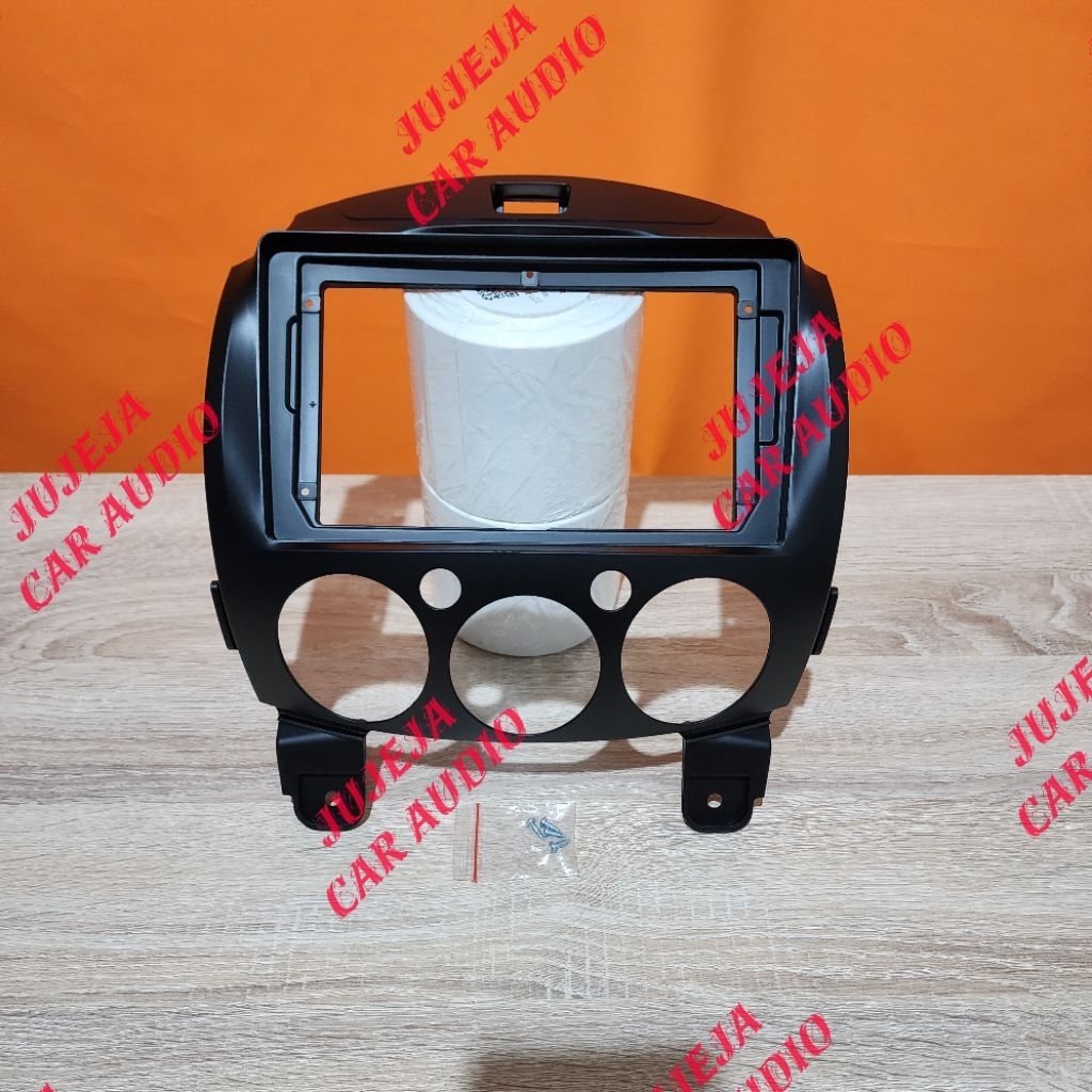 Frame head unit tv mobil android 9 inch mobil mazda 2