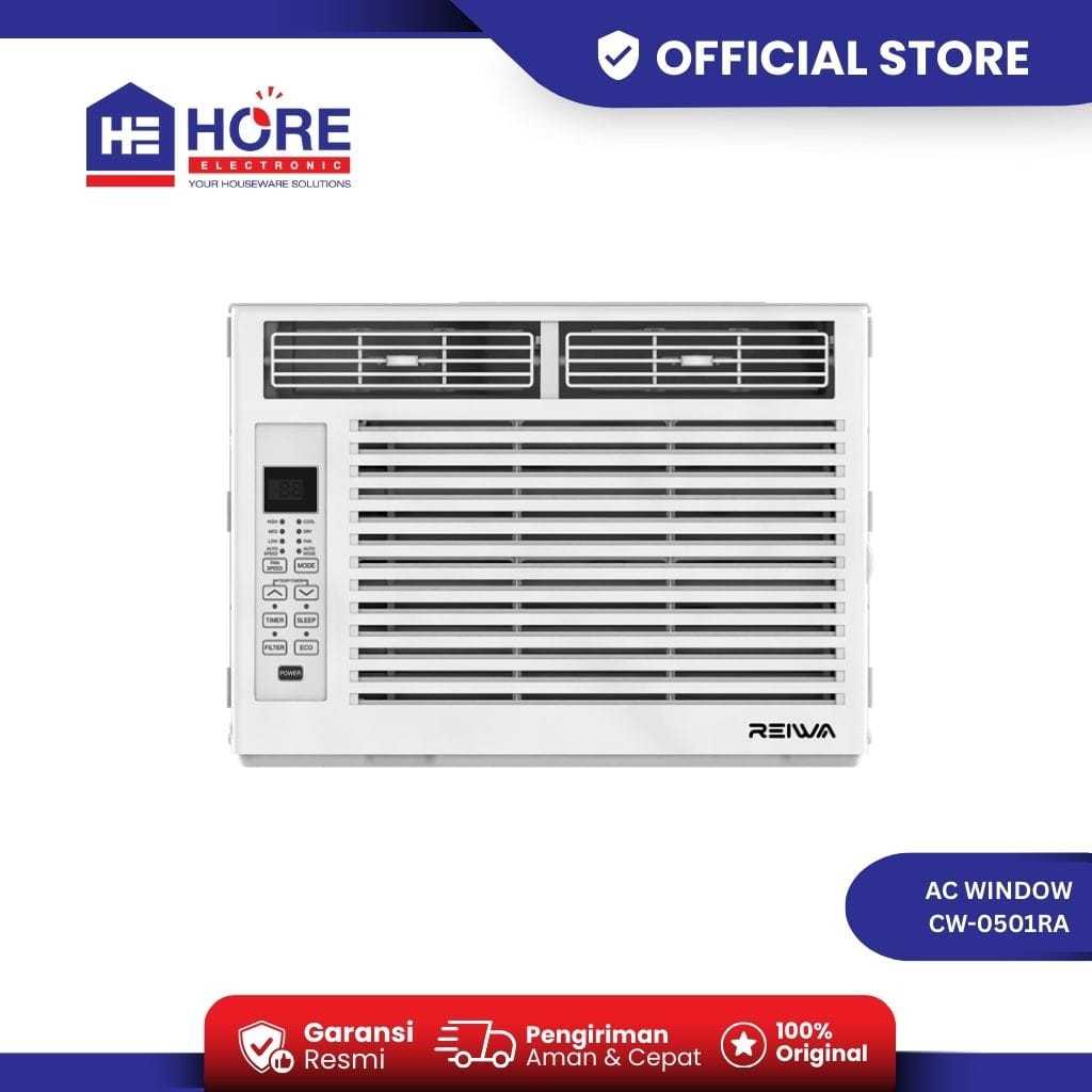 AC REIWA 0.5 PK - AC Window - AC Portable Hemat Listrik - Cepat Dingin - CW0501RA - AC Window 1/2Pk