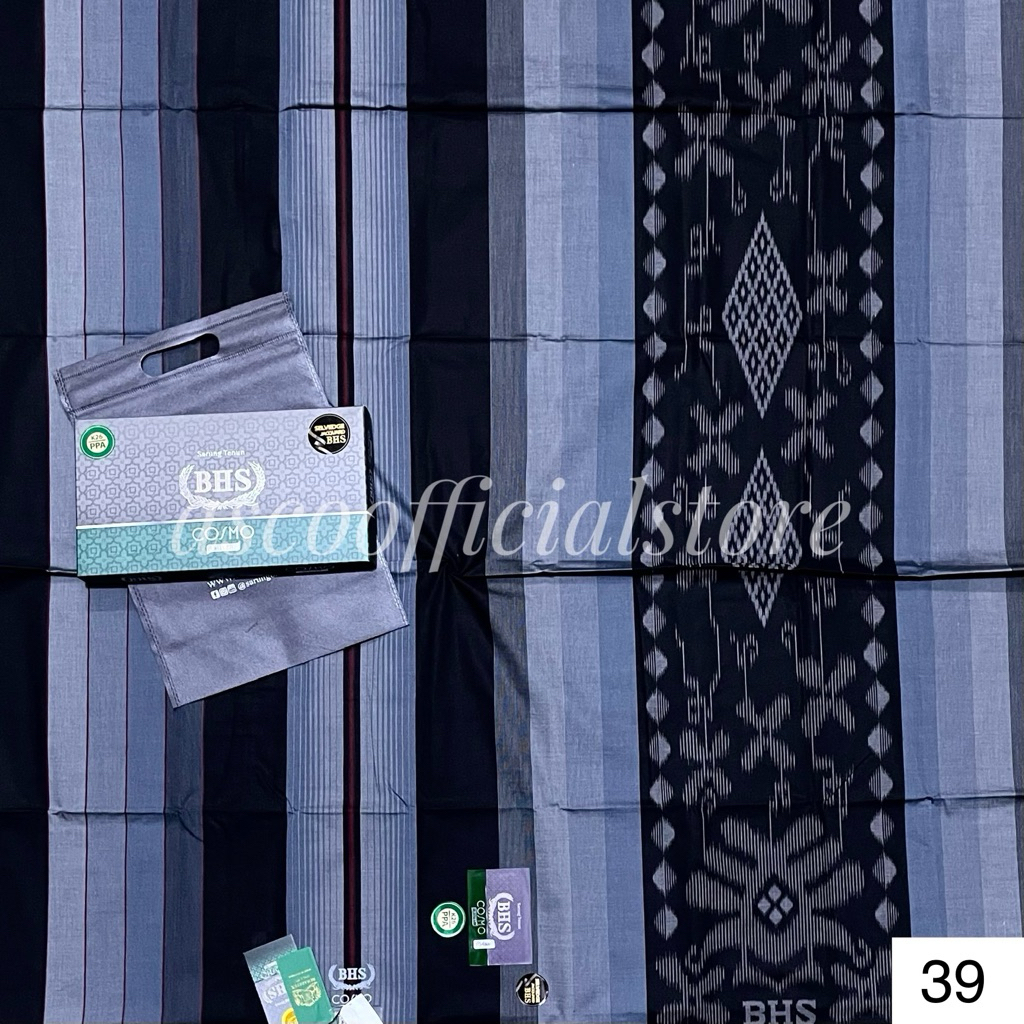 SARUNG BHS COSMO SILVER MOTIF KOTAK KOTAK DAN POLOSSARUNG BHS MURAH