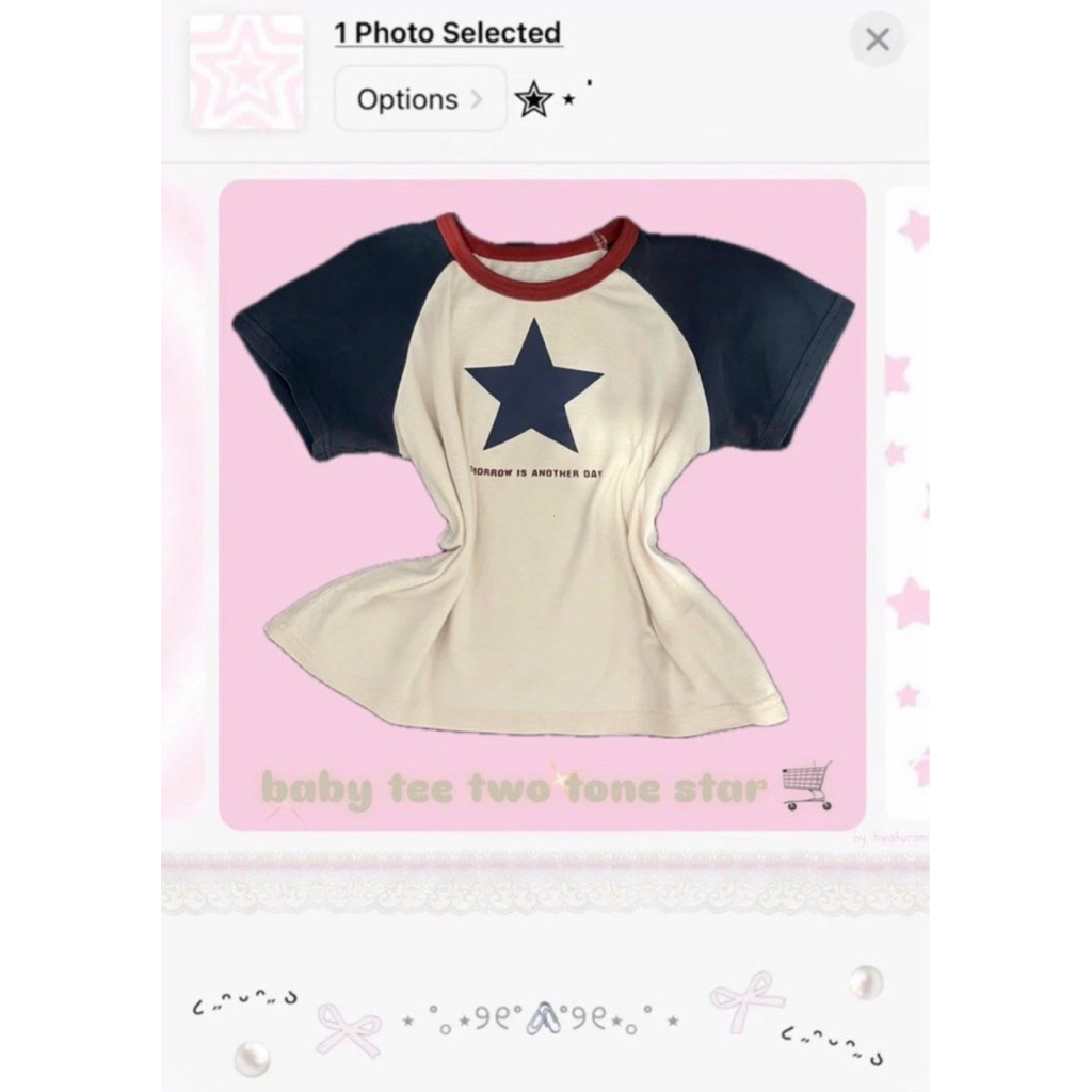 baby tee two tone star