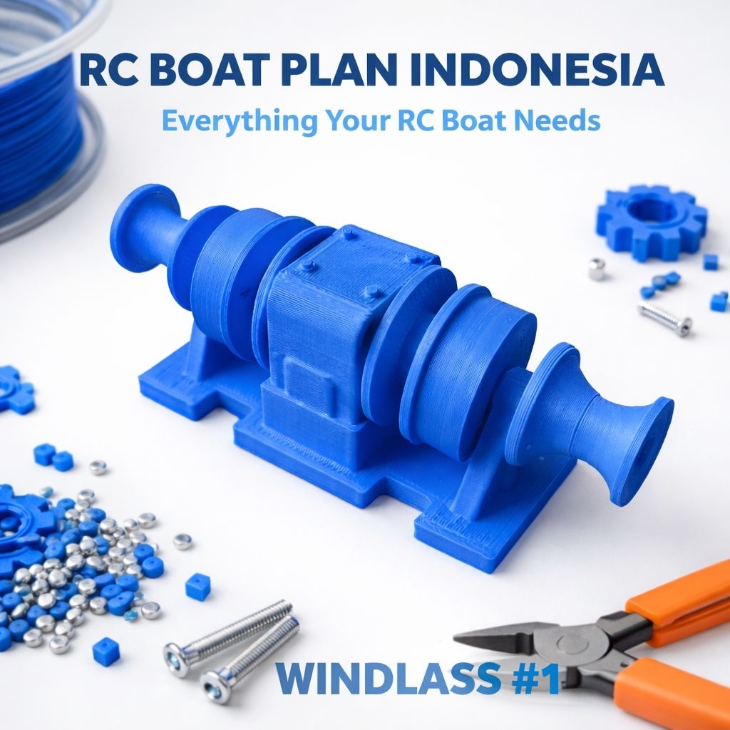 Miniatur Windlass / Winch / Aksesoris Kapal Rc