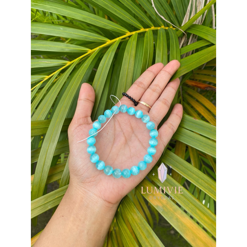 gelang crystal AURA SELENITE asli
