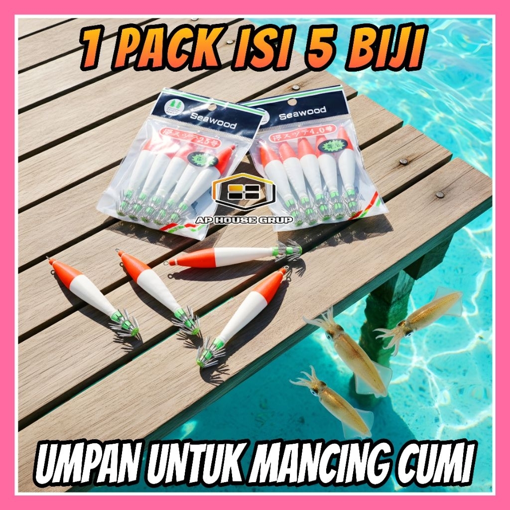 UMPAN CUMI SQUID HOOK APOLLO 1 PACK ISI 5
