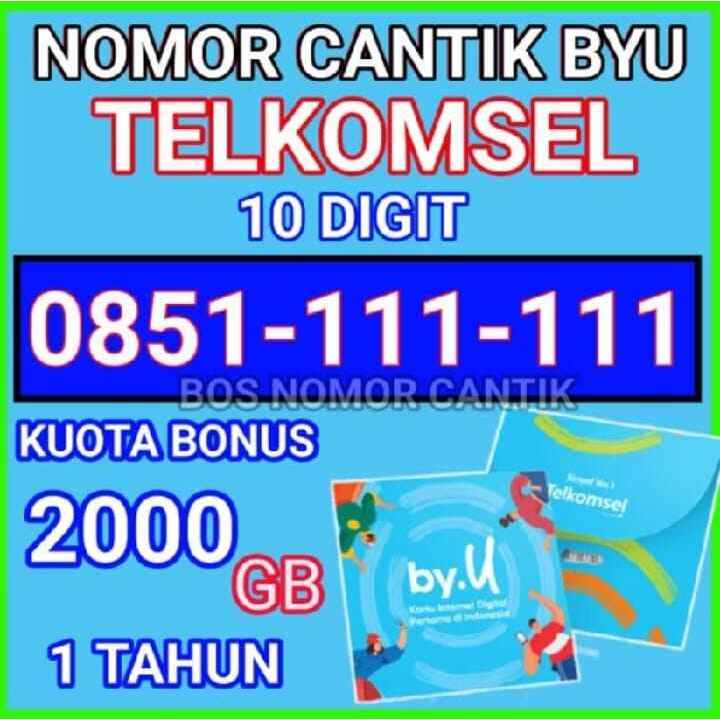 Kartu Perdana Telkomsel by.U  - Kuota 2000gb,  Masa Aktif Selamanya
