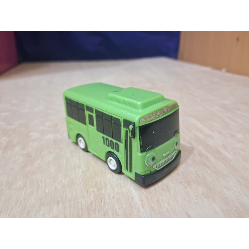 Mainan Bus Mini Bis Tayo ROGI ORIGINAL Merk Iconix Bus Tayo Hijau Bekas Preloved Mainan Junk Pullbac