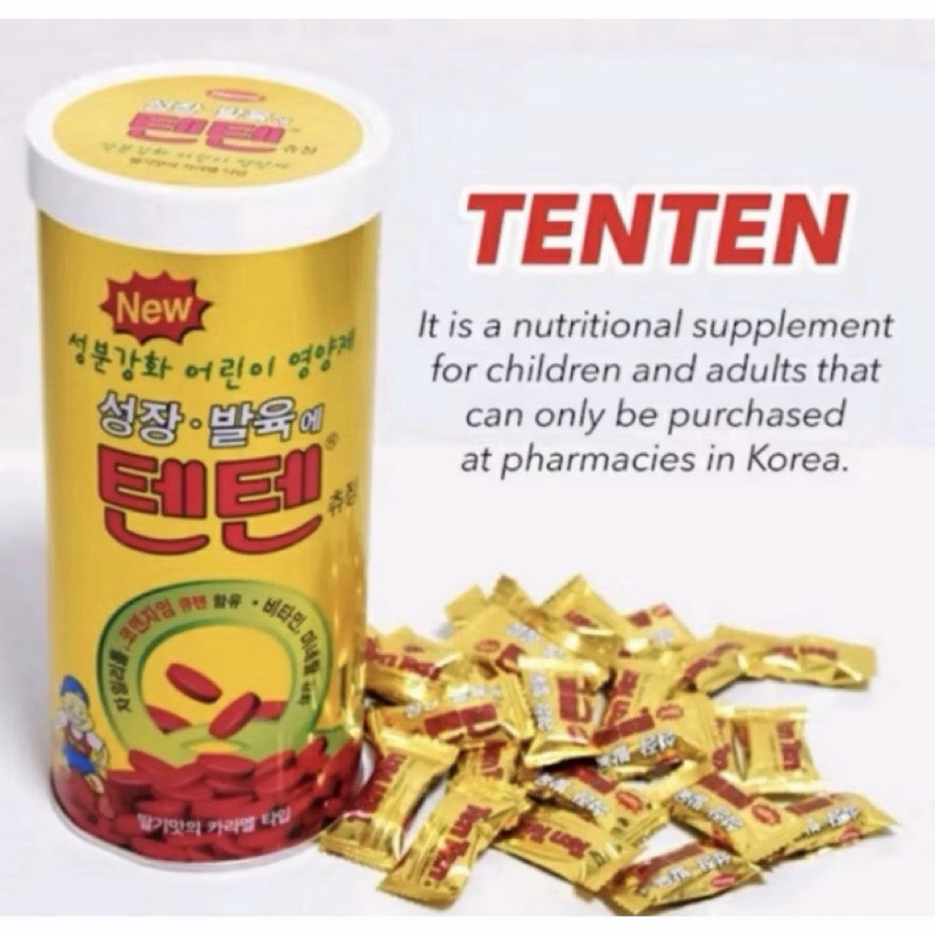 TENTEN GOLD chewable Korea Vitamin Korea Peninggi Badan 1 KALENG 120PCS