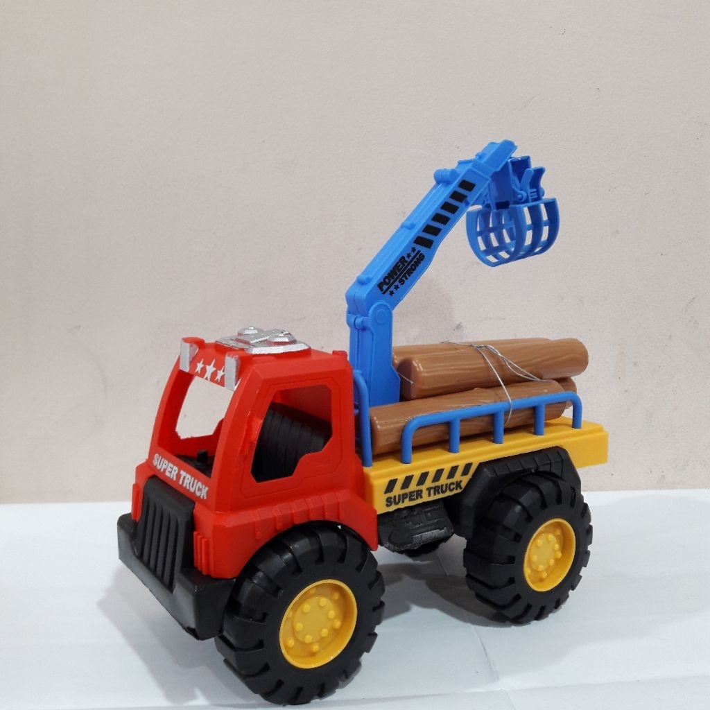 MAINAN MOBIL TRUK ANGKUT KAYU MAINAN ANAK TRUCK ANGKUT KAYU MAINAN TRUK MUATAN KAYU MOBIL MOBILAN TR
