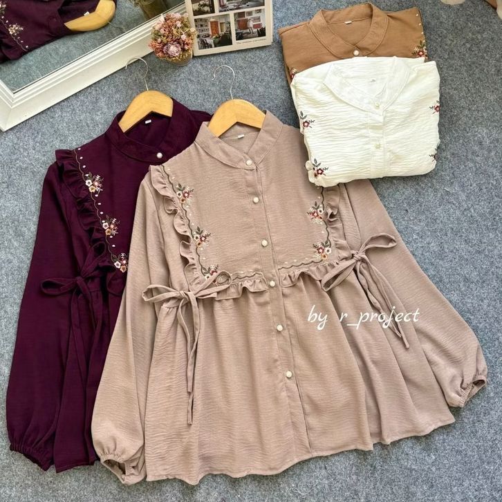 BAJU WANITA RUFFLE NUDE