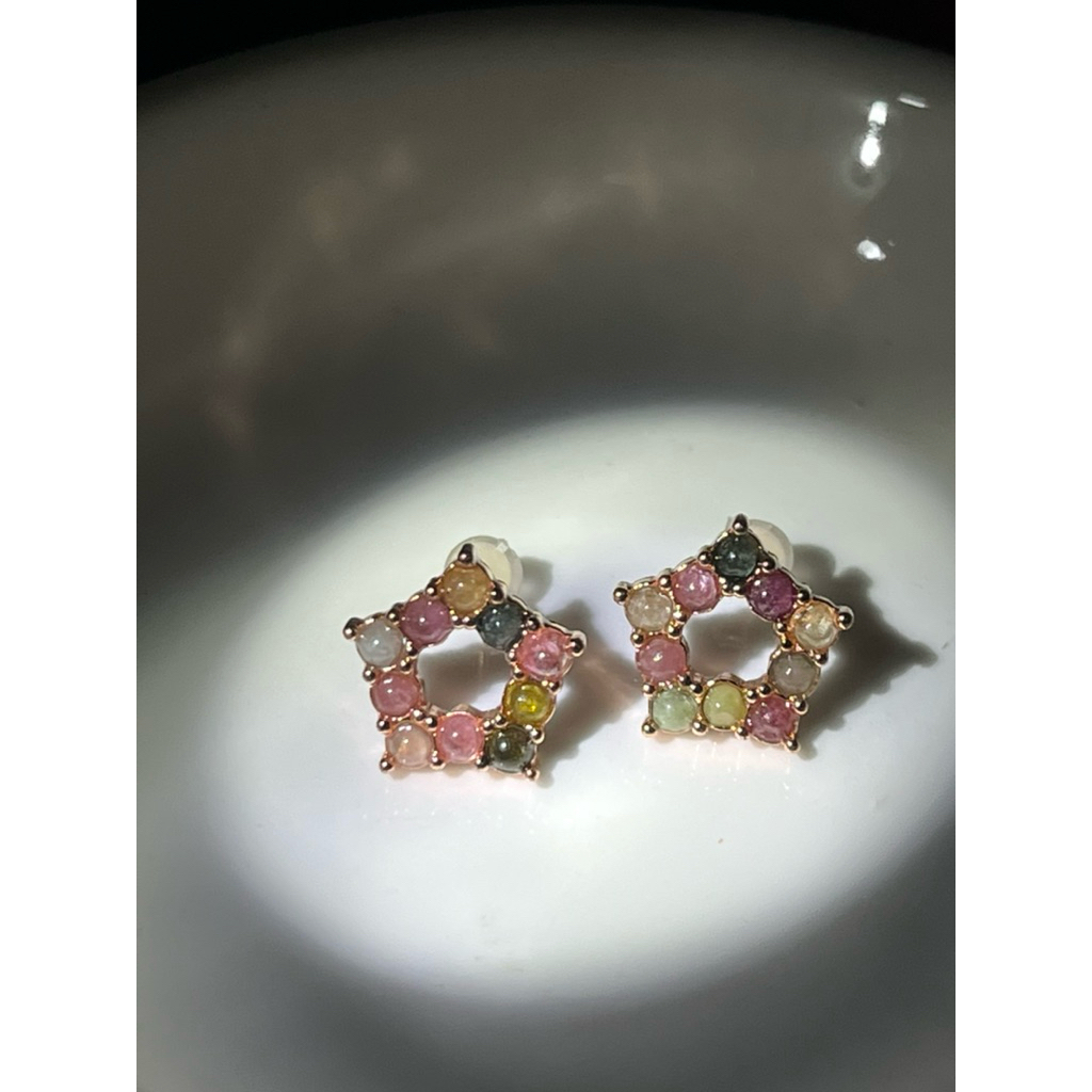 Anting tusuk s925 batu alam asli