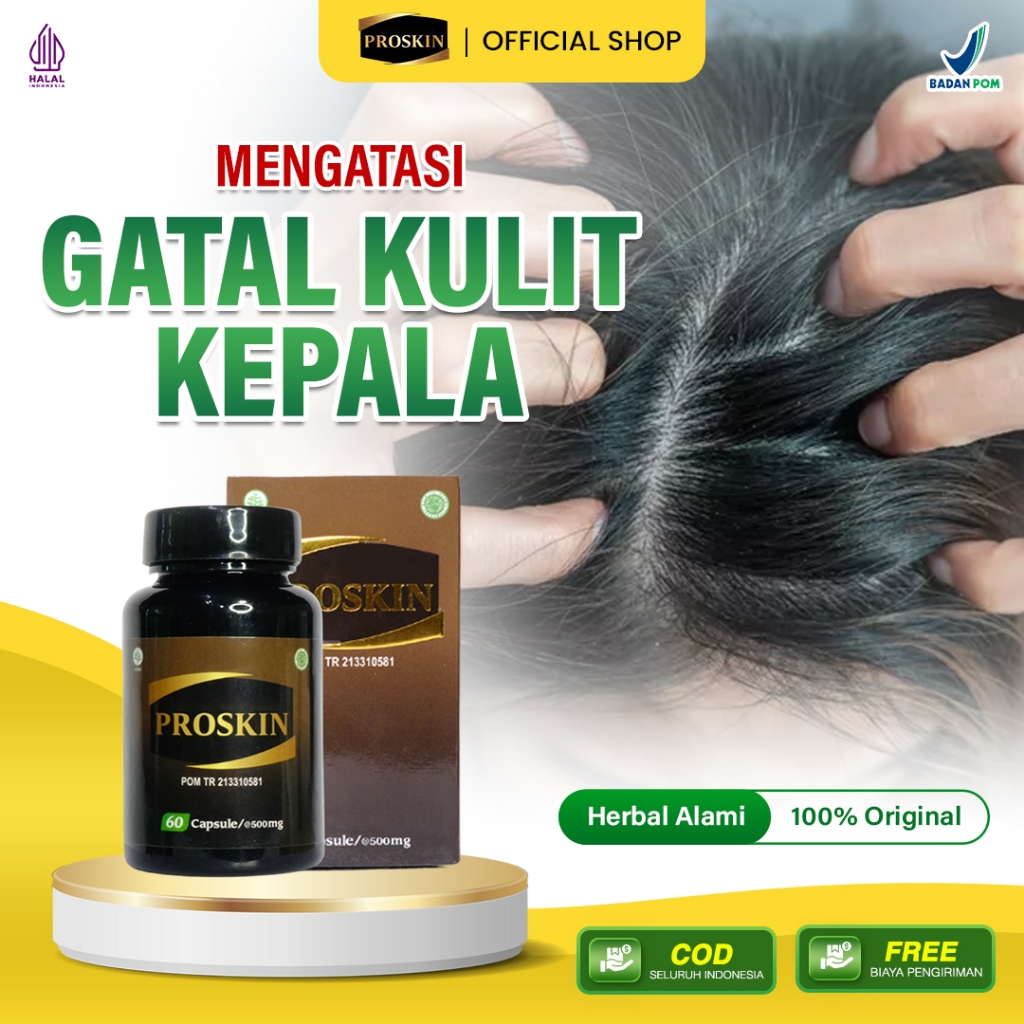 Proskin Kapsul BPOM – Obat Herbal Gatal Kulit Kepala, Selangkangan & Badan Gatal