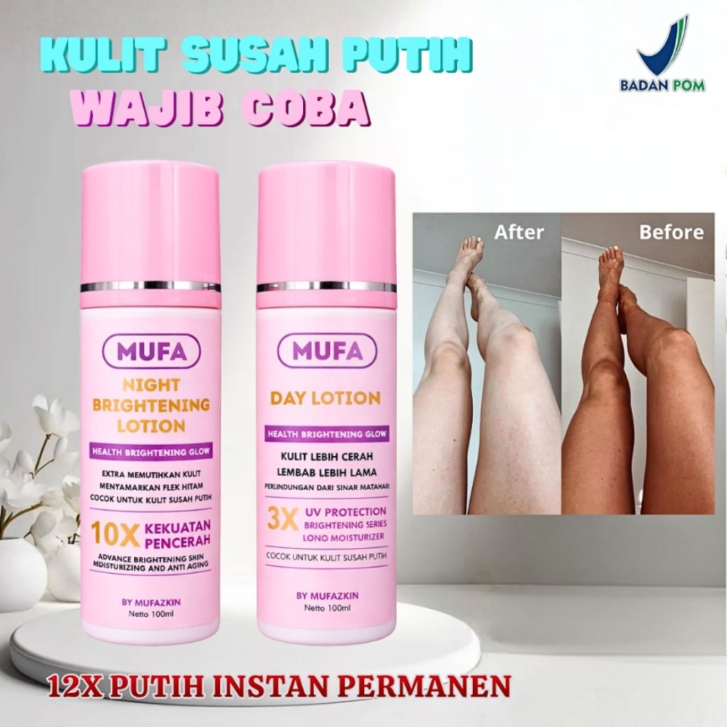 [GROSIR - Center] MUFA Handbody Dosting Pemutih Badan Platinum BPOM Kulit Susah Putih Super PREMIUM 