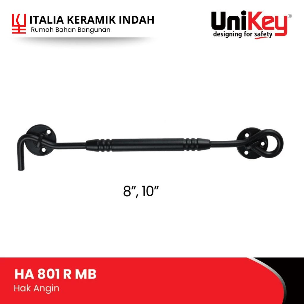 Hak Angin UniKey Hak Angin Stainless HA 801 R MB Ukuran 8"