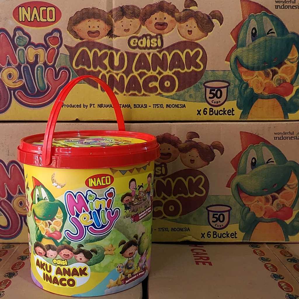 Sekarton Jelly Mini Inaco 6 Ember Isi 50 Pcs Agar Puding Nata De Coco