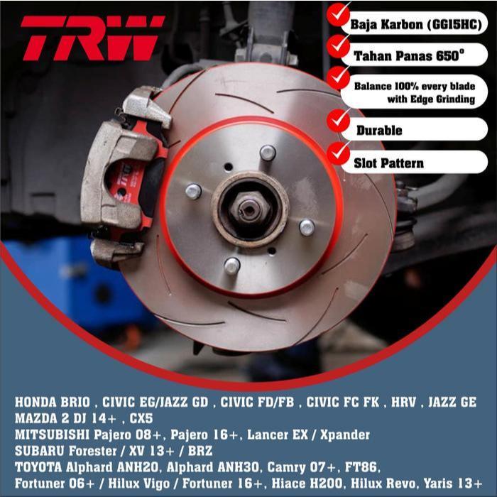 TRW XPS Slotted PERFORMANCE Disc Brake Rotor Brembo Alphard ANH30