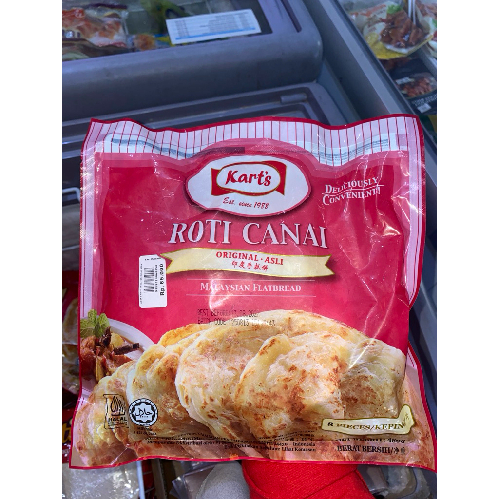 KARTS Roti Canai Asli 8pcs - Roti Canai Malaysia Flatbread Halal