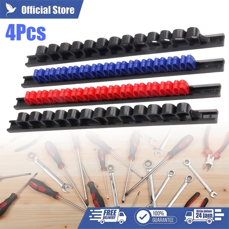4pcs Rak Obeng Dinding Serbaguna Gantung Tempat Alat Tang Obeng Untuk Bengkel