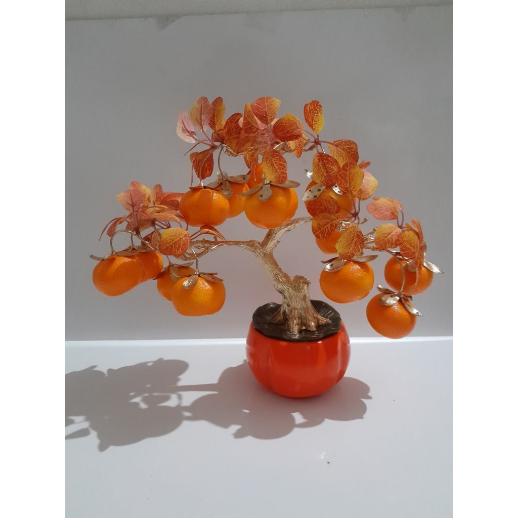 dekorasi pohon bonsai jeruk imlek hiasan imlek