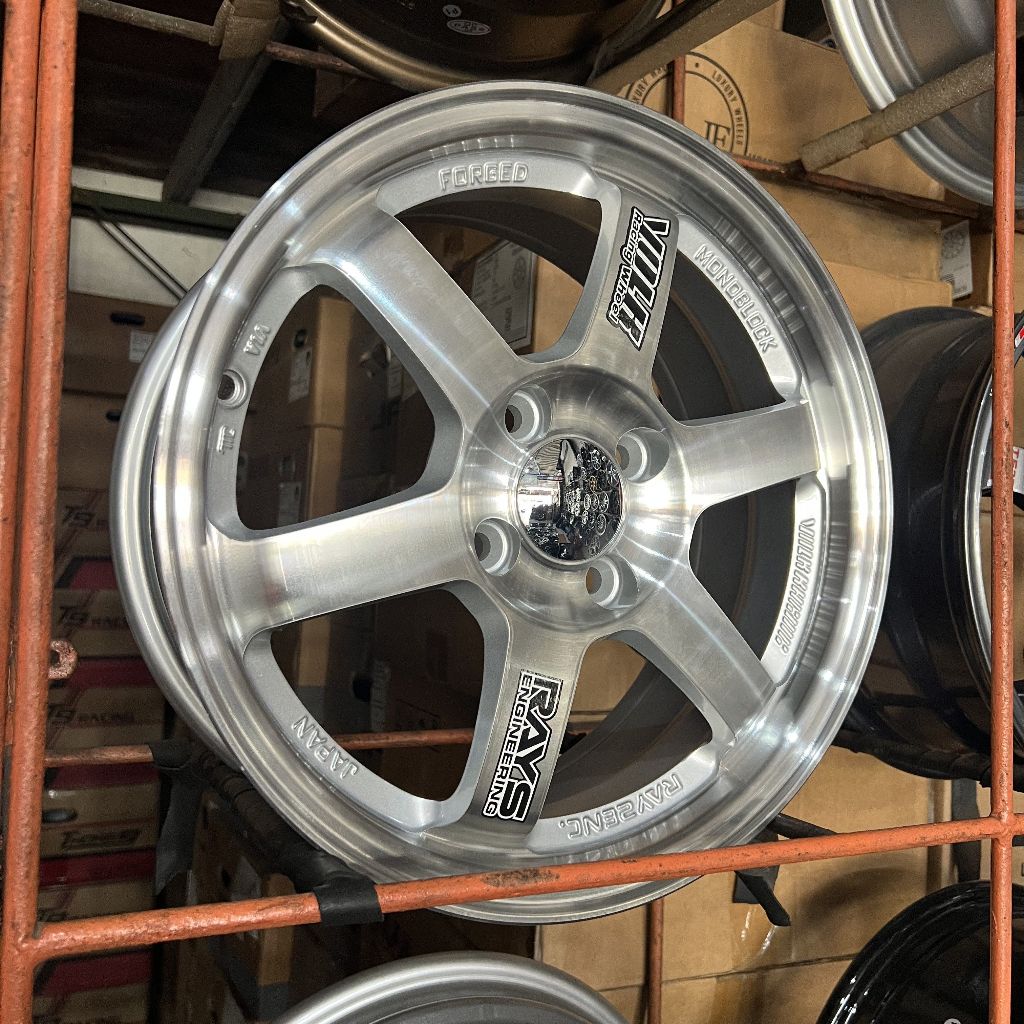 Velg Mobil Baru Ring 15 TE37 FullPolish PCD 100 Lbr 6.5 ET 42