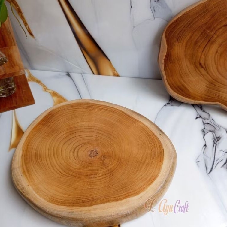 L-AYUCRAFT Wood Slice Kayu Jati