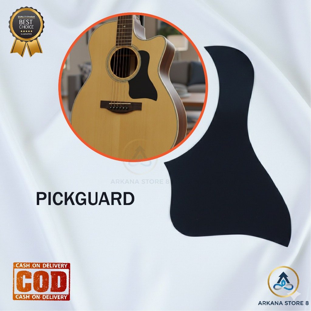 Pickguard Gitar Akustik Universal Premium Hitam Keren