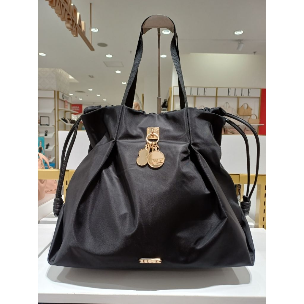 Tas Wanita Tote Bag Nilon ELLE 3379 Original Depstore Mall Ori Tas Bahu Shoulder Bag Selempang Paras