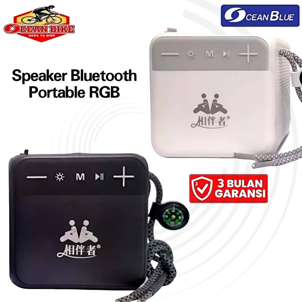 OCEANBLUE Speaker Bluetooth Wireless Portable Mini RGB Led Hifi Stereo Sound Bass Simfoni Music Box