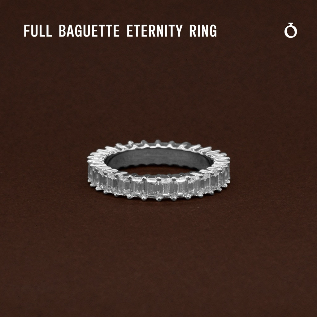 BRONN Cincin Wanita Full Baguette Eternity Ring